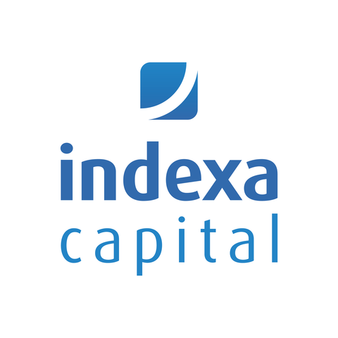 1 indexa capital logo   relieve blue   white background