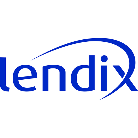 Lendix logo blue full on white