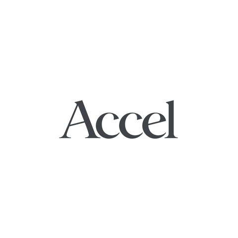Accel logo dark grey
