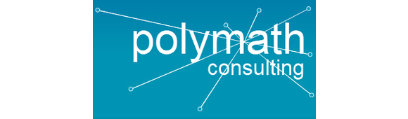 White on blue for small use poly logo